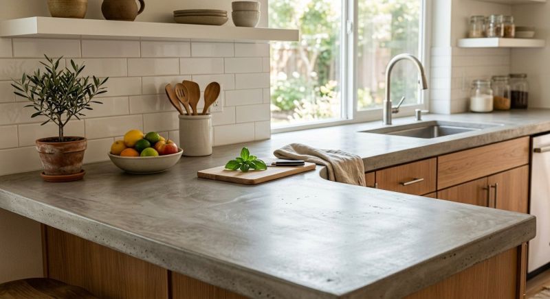 Cement Counter Installation in Marin County, CA