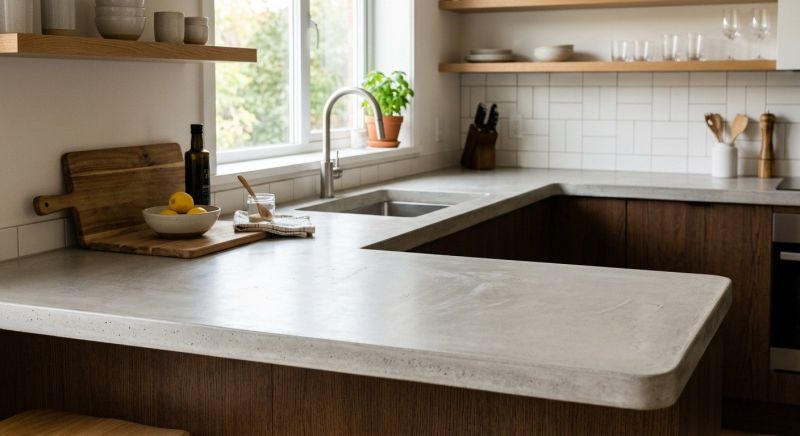 Cement Counter Installation in Marin County, CA