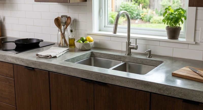 Cement Counter Installation in Marin County, CA