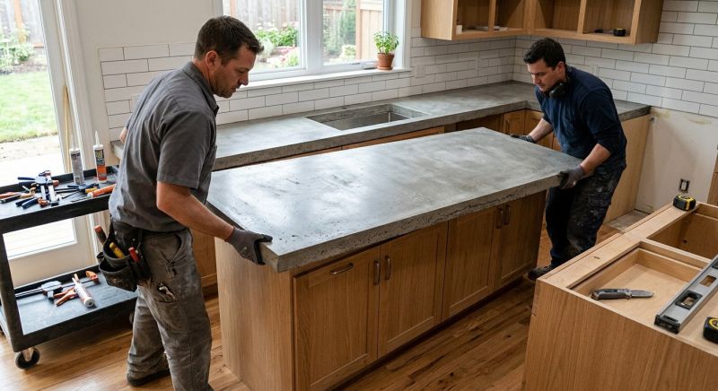 Cement Countertop Installation in Marin County, CA