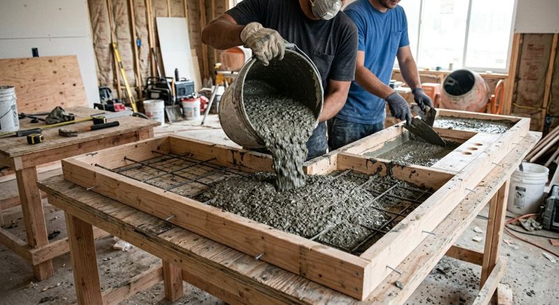 Cement Countertop Installation in Marin County, CA