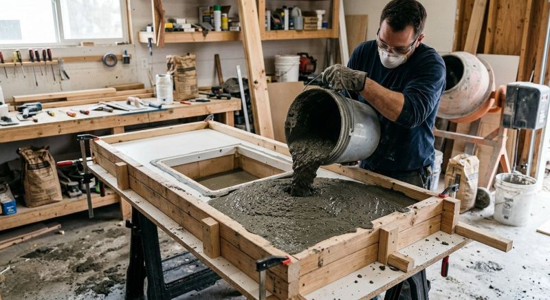 Concrete Countertop Pouring in Sonoma County, CA