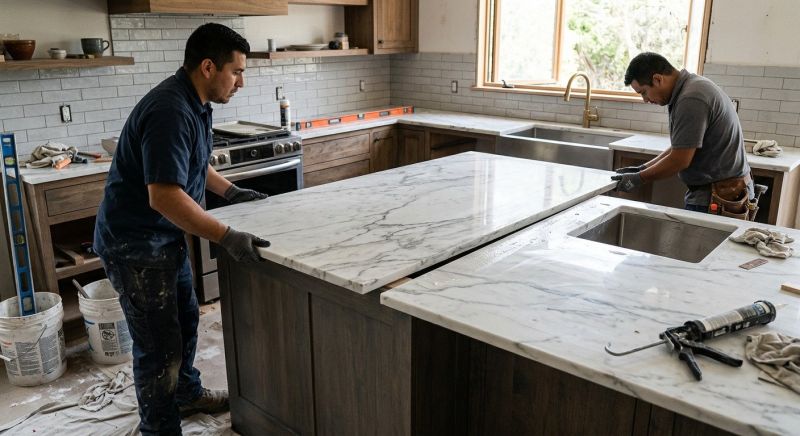 Marble Slab Installation in Napa, CA