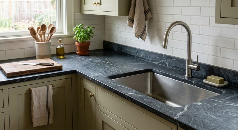 Soapstone Counter Installation in Santa Rosa, CA
